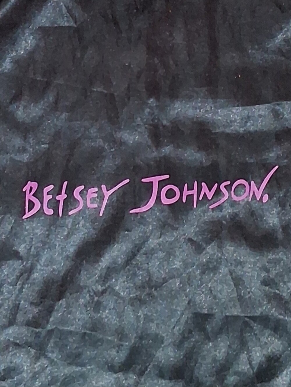 BETSEY JOHNSON BLACK LARGE DUFFLE BAG, VINTAGE & Dust Bag Too